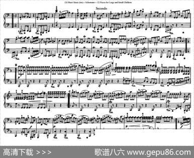 12首为孩子们而作的四手联弹曲Op.85（四手联弹）（7）|罗伯特·舒曼