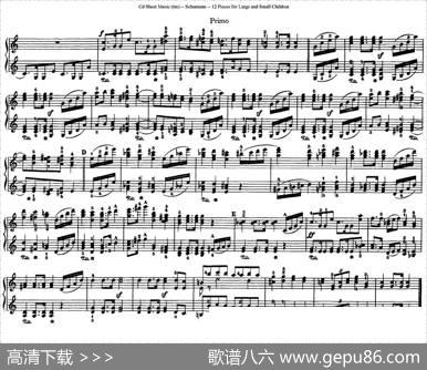 12首为孩子们而作的四手联弹曲Op.85（四手联弹）（7）|罗伯特·舒曼