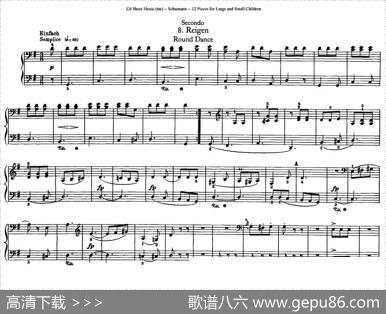 12首为孩子们而作的四手联弹曲Op.85（四手联弹）（8）|罗伯特·舒曼