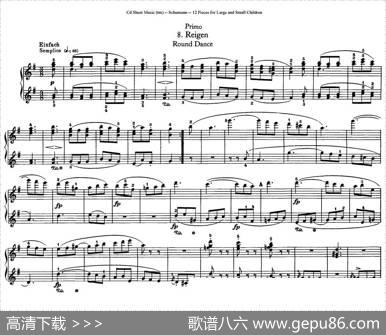 12首为孩子们而作的四手联弹曲Op.85（四手联弹）（8）|罗伯特·舒曼