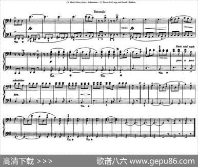 12首为孩子们而作的四手联弹曲Op.85（四手联弹）（8）|罗伯特·舒曼