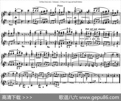 12首为孩子们而作的四手联弹曲Op.85（四手联弹）（8）|罗伯特·舒曼