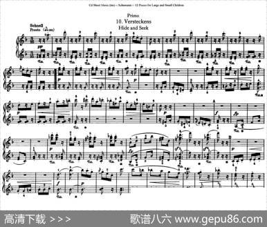 12首为孩子们而作的四手联弹曲Op.85（四手联弹）（10）|罗伯特·舒曼