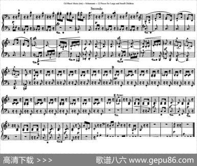 12首为孩子们而作的四手联弹曲Op.85（四手联弹）（10）|罗伯特·舒曼
