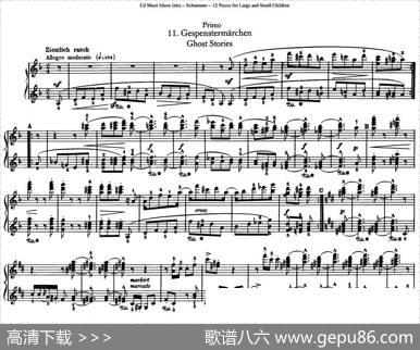 12首为孩子们而作的四手联弹曲Op.85（四手联弹）（11）|罗伯特·舒曼