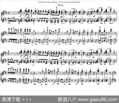12首为孩子们而作的四手联弹曲Op.85（四手联弹）（11）|罗伯特·舒曼