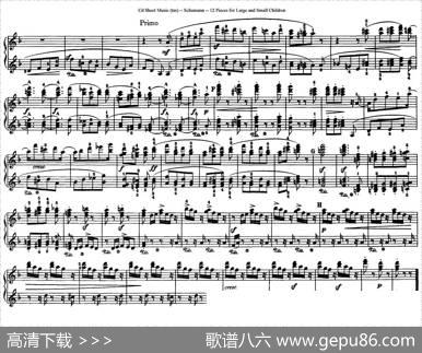 12首为孩子们而作的四手联弹曲Op.85（四手联弹）（11）|罗伯特·舒曼