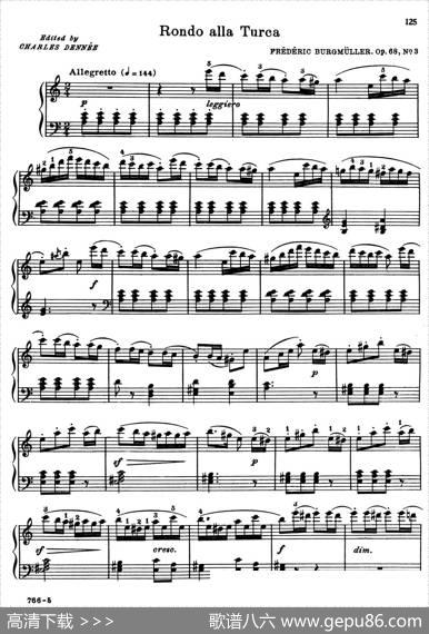 RondoAllaTurcaOp.68No.3|约翰·布格缪勒