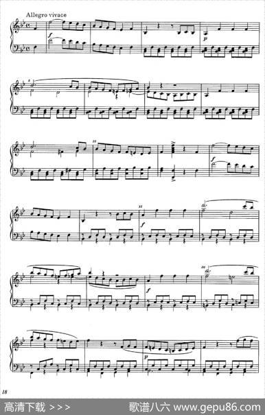 降B大调钢琴奏鸣曲（PianoSonatainB-flatMajorOp.1）|理查德·瓦格纳