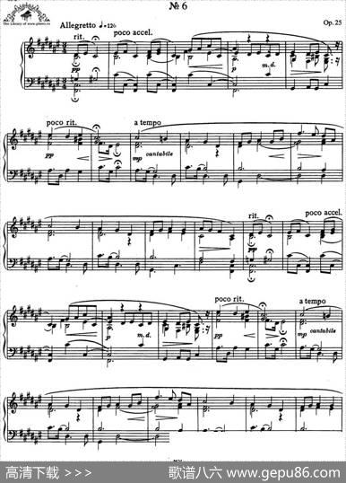 9首玛祖卡舞曲Op.25（No.6）|亚力山大·斯克里亚宾