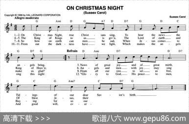 ONCHRISTMASNIGTH（SUSSEXCAROL）