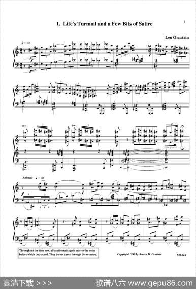 PianoSonataNo.8（第八钢琴奏鸣曲）（1）|里奥·奥恩斯坦