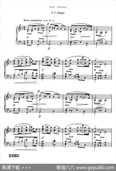 8HumoresquesOp.101（8首幽默曲·4）|安东宁·德沃