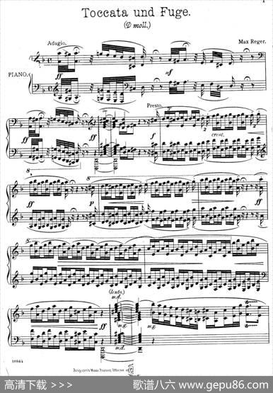 d小调托卡塔与赋格（BWV565·马克斯·雷格改编版）|J.S.巴赫原曲、马克斯·雷格改编