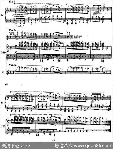 6首帕格尼尼大练习曲（ThemamitVariationenEtudeNr.6）|弗兰茨·李斯特
