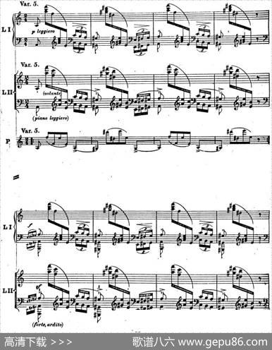 6首帕格尼尼大练习曲（ThemamitVariationenEtudeNr.6）|弗兰茨·李斯特