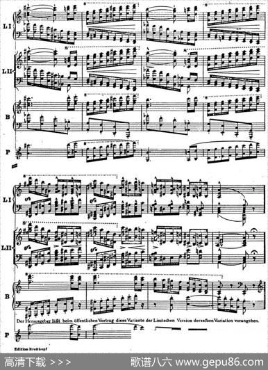 6首帕格尼尼大练习曲（ThemamitVariationenEtudeNr.6）|弗兰茨·李斯特