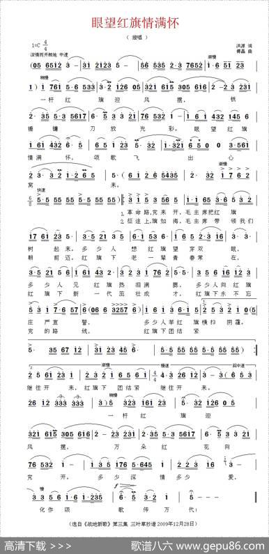 眼望红旗情满怀 - 洪源|傅晶