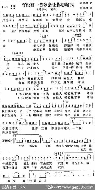 有没有一首歌会让你想起我 - 李焯雄|周传雄