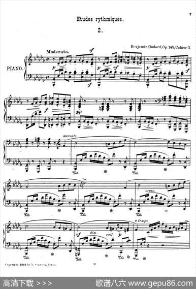 EtudesRythmiquesOp.149（节奏练习曲集）（2）|本杰明·路易斯保罗·戈达尔