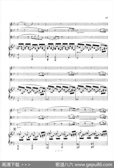 PianoQuartetNo.2ingMinorOp.45（g小调第二钢琴四重奏总谱）|加布里埃尔·福雷