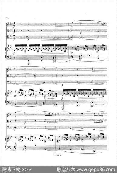 PianoQuartetNo.2ingMinorOp.45（g小调第二钢琴四重奏总谱）|加布里埃尔·福雷