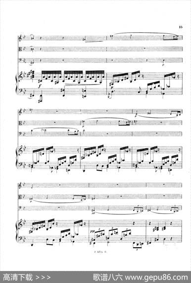 PianoQuartetNo.2ingMinorOp.45（g小调第二钢琴四重奏总谱）|加布里埃尔·福雷