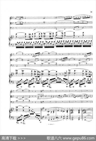 PianoQuartetNo.2ingMinorOp.45（g小调第二钢琴四重奏总谱）|加布里埃尔·福雷