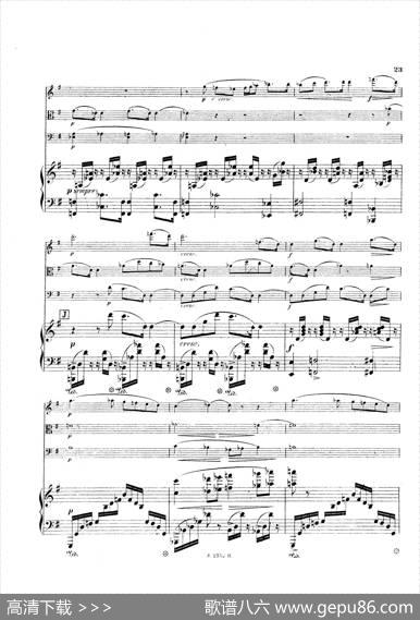 PianoQuartetNo.2ingMinorOp.45（g小调第二钢琴四重奏总谱）|加布里埃尔·福雷
