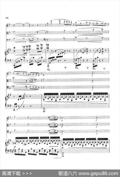 PianoQuartetNo.2ingMinorOp.45（g小调第二钢琴四重奏总谱）|加布里埃尔·福雷