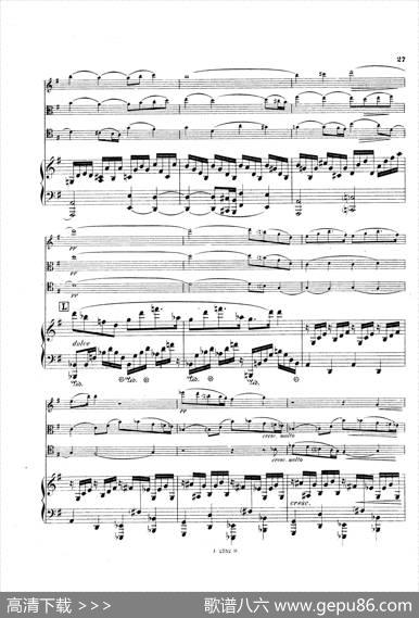 PianoQuartetNo.2ingMinorOp.45（g小调第二钢琴四重奏总谱）|加布里埃尔·福雷