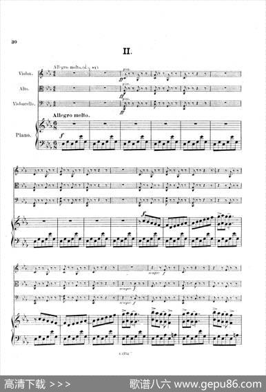 PianoQuartetNo.2ingMinorOp.45（g小调第二钢琴四重奏总谱）|加布里埃尔·福雷