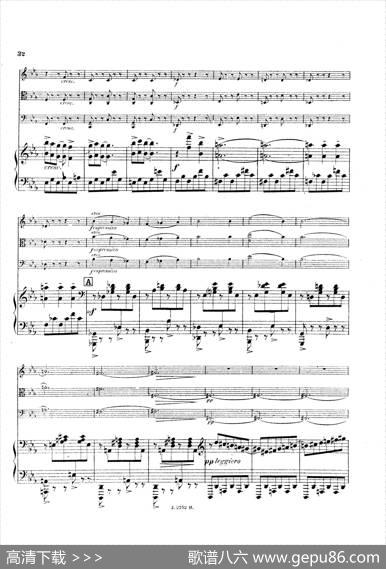 PianoQuartetNo.2ingMinorOp.45（g小调第二钢琴四重奏总谱）|加布里埃尔·福雷