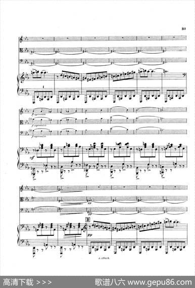 PianoQuartetNo.2ingMinorOp.45（g小调第二钢琴四重奏总谱）|加布里埃尔·福雷