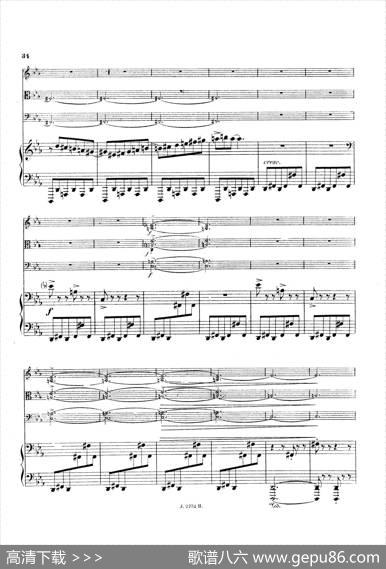 PianoQuartetNo.2ingMinorOp.45（g小调第二钢琴四重奏总谱）|加布里埃尔·福雷