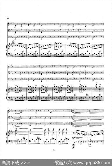 PianoQuartetNo.2ingMinorOp.45（g小调第二钢琴四重奏总谱）|加布里埃尔·福雷