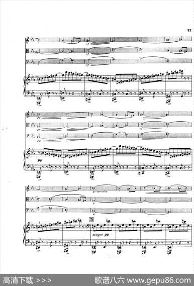 PianoQuartetNo.2ingMinorOp.45（g小调第二钢琴四重奏总谱）|加布里埃尔·福雷