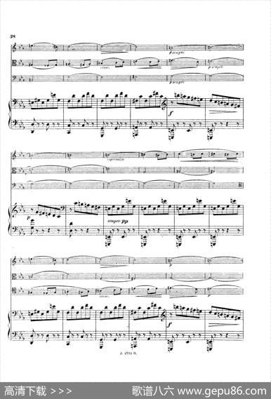 PianoQuartetNo.2ingMinorOp.45（g小调第二钢琴四重奏总谱）|加布里埃尔·福雷