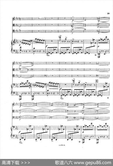 PianoQuartetNo.2ingMinorOp.45（g小调第二钢琴四重奏总谱）|加布里埃尔·福雷