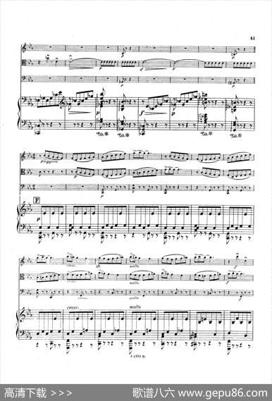 PianoQuartetNo.2ingMinorOp.45（g小调第二钢琴四重奏总谱）|加布里埃尔·福雷