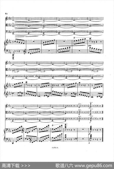 PianoQuartetNo.2ingMinorOp.45（g小调第二钢琴四重奏总谱）|加布里埃尔·福雷