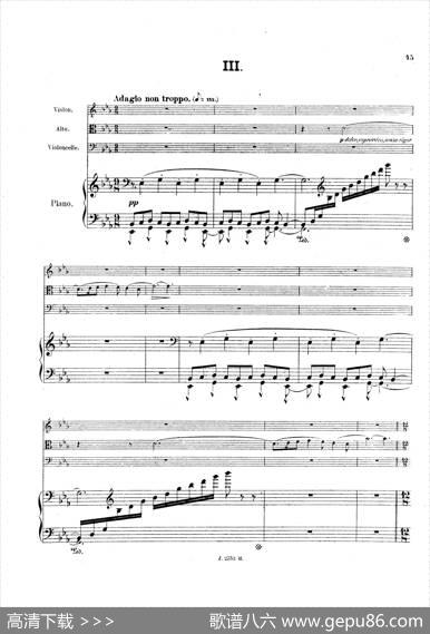PianoQuartetNo.2ingMinorOp.45（g小调第二钢琴四重奏总谱）|加布里埃尔·福雷