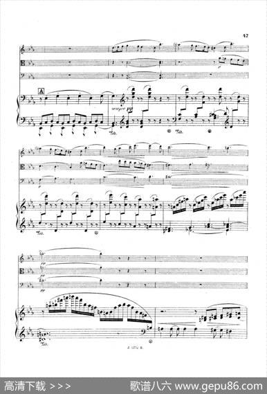 PianoQuartetNo.2ingMinorOp.45（g小调第二钢琴四重奏总谱）|加布里埃尔·福雷