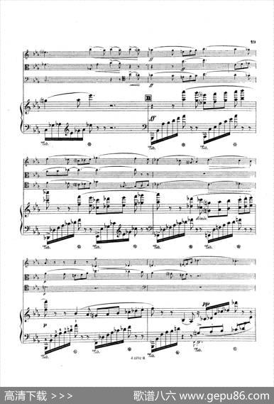 PianoQuartetNo.2ingMinorOp.45（g小调第二钢琴四重奏总谱）|加布里埃尔·福雷