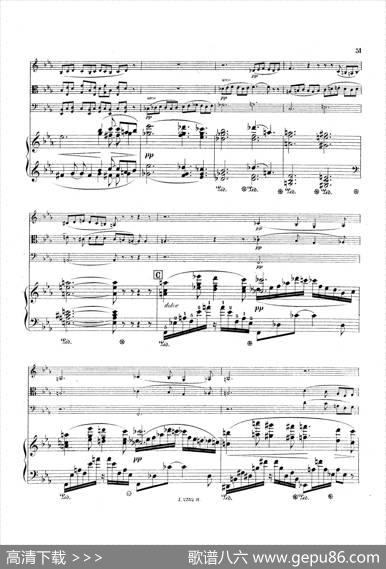 PianoQuartetNo.2ingMinorOp.45（g小调第二钢琴四重奏总谱）|加布里埃尔·福雷