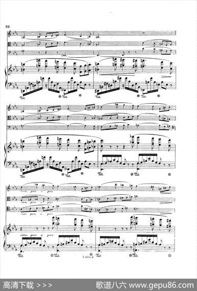 PianoQuartetNo.2ingMinorOp.45（g小调第二钢琴四重奏总谱）|加布里埃尔·福雷
