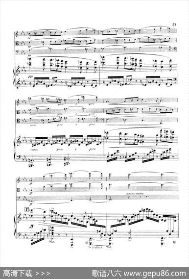 PianoQuartetNo.2ingMinorOp.45（g小调第二钢琴四重奏总谱）|加布里埃尔·福雷