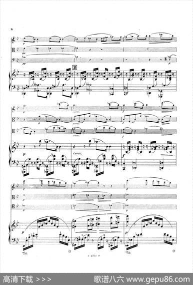 PianoQuartetNo.2ingMinorOp.45（g小调第二钢琴四重奏总谱）|加布里埃尔·福雷