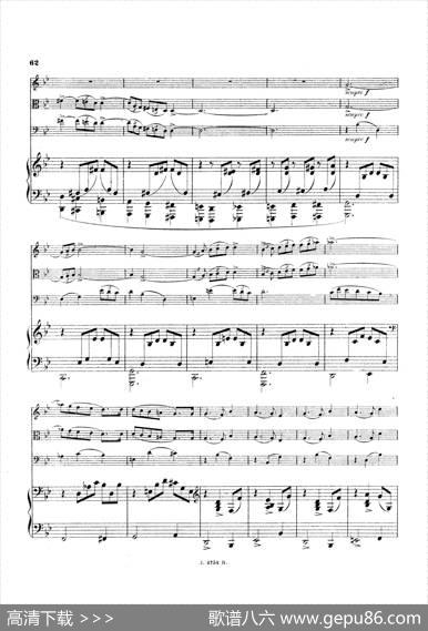 PianoQuartetNo.2ingMinorOp.45（g小调第二钢琴四重奏总谱）|加布里埃尔·福雷