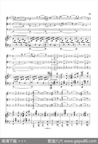 PianoQuartetNo.2ingMinorOp.45（g小调第二钢琴四重奏总谱）|加布里埃尔·福雷